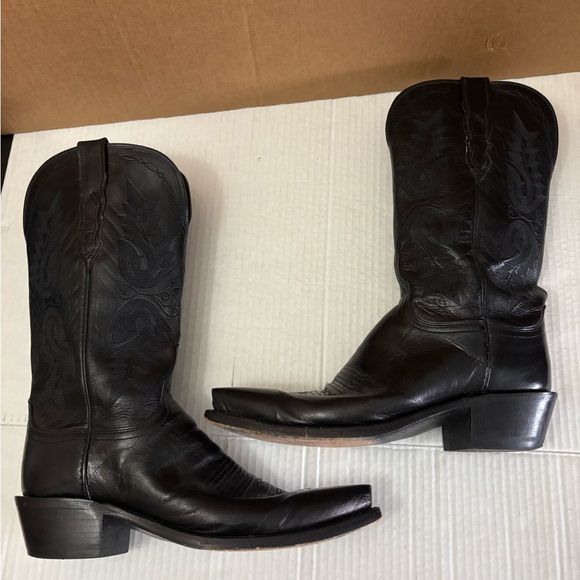 Lucchese Women’s Size 8.5 C Black Buffalo Cowboy Boot N4501 54 - Picture 14 of 15